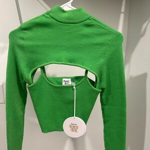 Princess Polly Women's Green Cutout 2 Piece Set